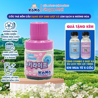 Cốc Thả Bồn Làm Sạch Bồn Cầu Dạng Sáp Tan Chậm 2400 Lượt Xả Tương Đương 3 Tháng Sử Dụng Lọ Thả Bồn Cầu KoMo