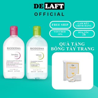 Nước tẩy trang bioderma 500ml nắp nhấn dành cho da khô và da dầu