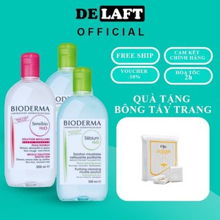 Nước Tẩy Trang Bioderma  Crealine H2O Solution Micellaire Nắp Màu Xanh 500ml _ Monshop202