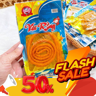 Snack vòi rồng ba anh em, que tăm cay tuổi thơ, bim bim vòi rồng, tiệm ăn vặt