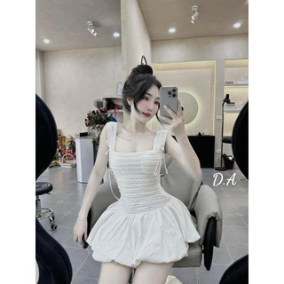 Váy 2 dây phối chân bồng tiểu thư xinh