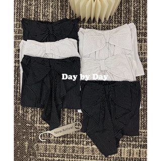 Áo quây kẻ nơ chun Qc