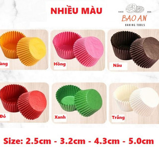Giấy nến, cup giấy mềm lót bánh cupcake, bánh tart, bánh bao