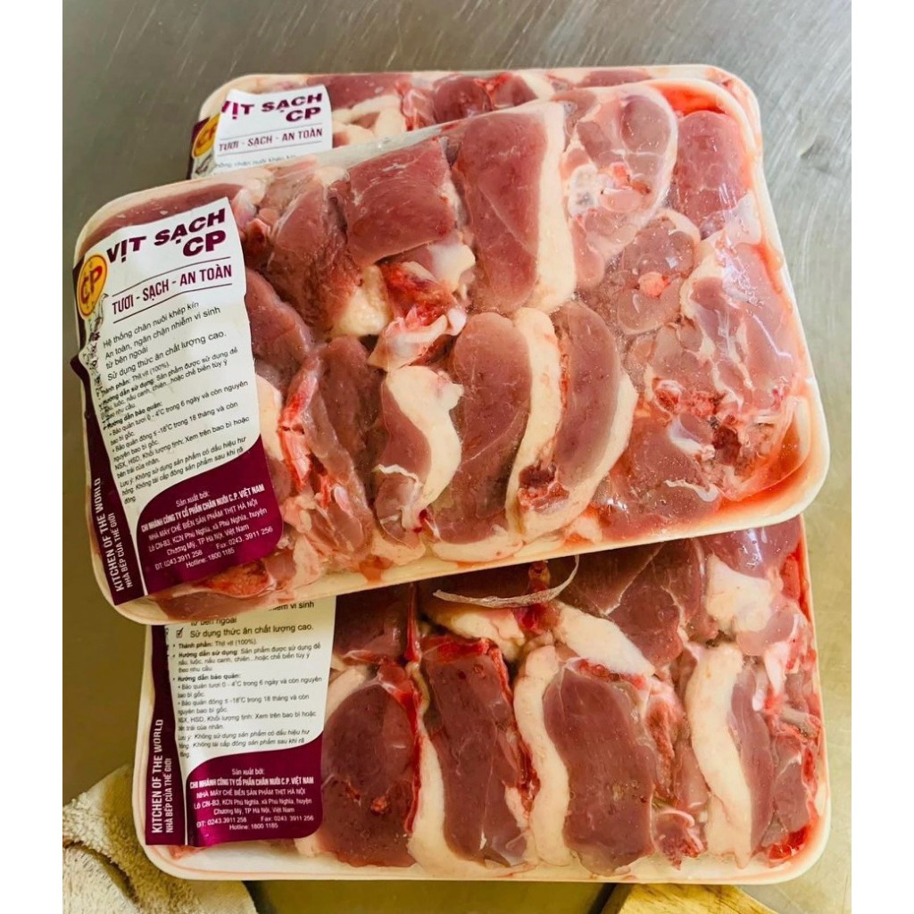 Thịt vịt chặt sẵn CP khay 500gr/ Vịt tươi CP làm sạch chặt sẵn tiện lợi [HN giao hỏa tốc] - Ảnh 2