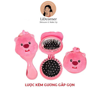 Lược hoạt hình Dễ Thương Loopy vải nhung Hải Ly Gấp Mini