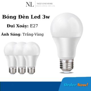 Bóng Đèn Led 3W Ánh Sáng Trắng/Vàng, Đèn Trang Trí Ngoài Trời Chống Nước, Tiết Kiệm Điện Năng