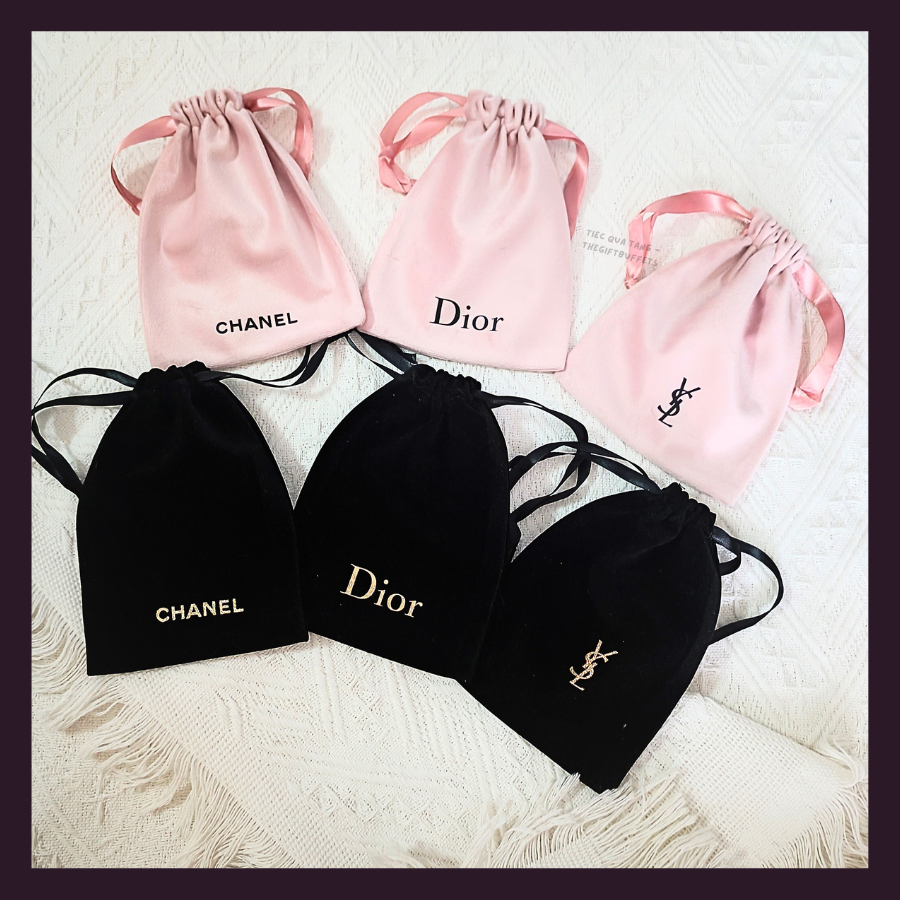 👑Túi nhung dây rút các nhãn hiệu - túi dây rút đựng trang sức, mỹ phẩm hoặc làm quà tặng✨