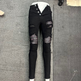  Quần vá kim tuyến hồng da cứng cúc khắc chữ hai mặt,khuy inoxtúi sau tag sườn 