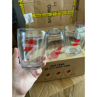 BỘ 3 LY THỦY TINH MT 38-13 QUÀ TẶNG NESCAFE