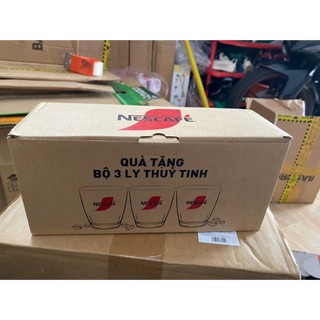 BỘ 3 LY THỦY TINH MT 38-13 QUÀ TẶNG NESCAFE