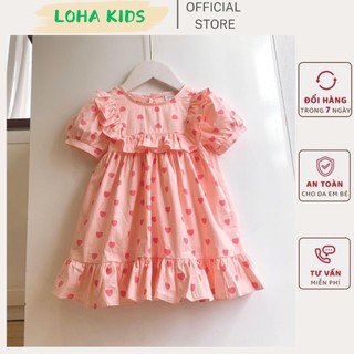  Sale váy cổ bèo siêu xinh cho bé gái,váy thiết kế loha kids