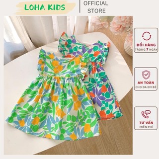 Váy sát nách hawai siêu xinh cho bé gái,váy thiết kế loha kids(2040)