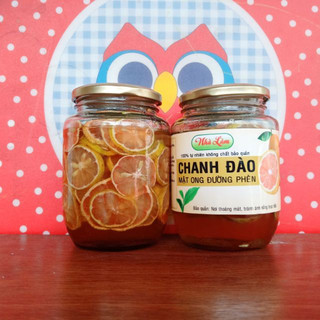Chanh đào mật ong đường phèn hũ nhựa 120gram - nhà làm.