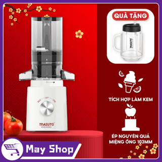 Máy Ép Chậm Masuto Ép Trái Cây Nguyên Quả Kiệt Bã Dung Tích 0,6L Làm Nước Ép