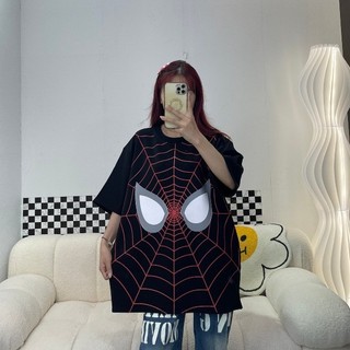Áo thun nhện Unisex nam nữ dáng dài rộng chất cotton dày dặn thoáng mát