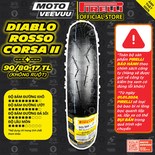 Vỏ lốp xe máy pirelli 90/80-17 tl diablo rosso corsa 2 ii