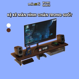 Kệ Gỗ Chân Acrylic Micofi Để Màn Hình Máy Tính, Laptop, Giá Đỡ Màn PC Trong Suốt Kê Tối Ưu Diện Tích Decor Trang Trí