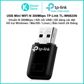USB Mini thu WIFI TP-Link TL-WN823N | Chuẩn N 300Mbps | USB 2.0 | Dễ dàng cài đặt | Bảo hành 2 năm