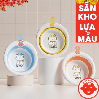 Chậu rửa mặt gấp gọn cho bé hình RỒNG NHIỀU MẪU đáng yêu
