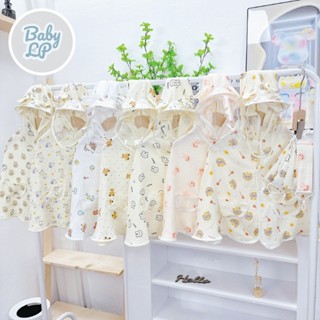 Áo choàng chống nắng vải xô MUSLIN CÓ KÍNH TẶNG KHẨU TRANG kèm mũ có tai cho bé AC5