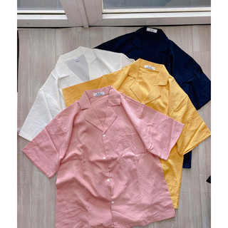 |🚛FREESHIP| ÁO SƠMI CỔ VEST TRƠN BASIC 4 Màu chất đũi mát (Ảnh thật / Video)