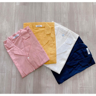 |🚛FREESHIP| ÁO SƠMI CỔ VEST TRƠN BASIC 4 Màu chất đũi mát (Ảnh thật / Video)