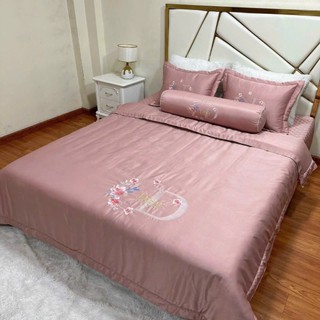 Bộ Chăn Ga Gối PHI LỤA CAO CẤP DIIRO THÊU