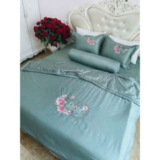 Bộ Chăn Ga Gối PHI LỤA CAO CẤP DIIRO THÊU