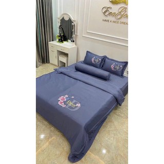 Bộ Chăn Ga Gối PHI LỤA CAO CẤP DIIRO THÊU