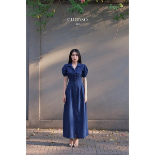 Eumso - đầm dài xanh navy thiết kế cao cấp anna navy dress