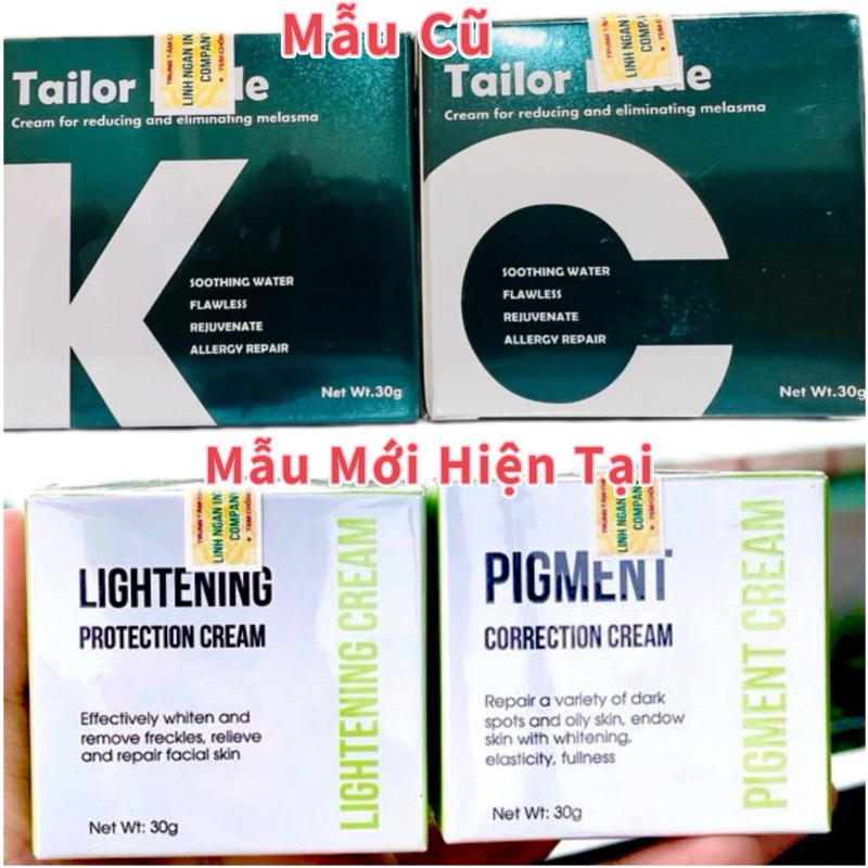 Bộ Kem Nám Tailor Made K - C (Lightening Ngày- Pigment Đêm) Mới Nhất Dimanlaier Hồng Kông.