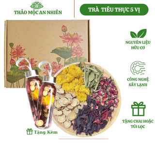 Trà thanh nhiệt, mát gan, đẹp da, đẹp dáng (Hoa cúc, hoa hồng, hoa atiso, cỏ ngọt, cam thảo)