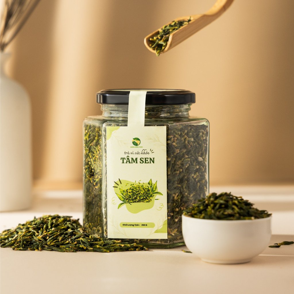 Trà Tâm Sen Sấy Lạnh, Trà Tim Sen Khô, Hỗ Trợ Mất Ngủ, An Thần Loại Thượng Hạng - Hương Rừng Food