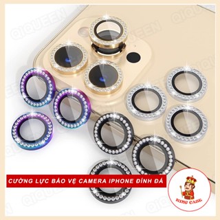Bảo vệ camera iphone đính đá kim cương 16/15/14/13/12/11/Pro/Max/Plus [Lẻ 1 Mắt Kim Cương]