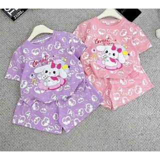 Set bộ mùa hè mẫu hello kiute dành cho bé gái 9 - 44 kg