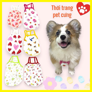 Áo hai dây mùa hè vải co giãn cho thú cưng