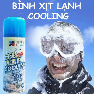 Bình xịt làm lạnh tức thời ô tô xe máy Instant Freeze Cool U Well 260ml - Làm lạnh nhanh, khử mùi hiệu quả