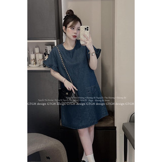 váy suông ,váy bbd,váy bò tay bèo xinh trẻ trung