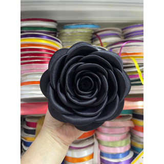 Hoa trà cài áo vải phi size 10cm - sẵn ghim cài-1 bông- không hộp