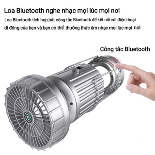 Đèn quạt loa năng lượng mặt trời tích hợp 4 trong 1