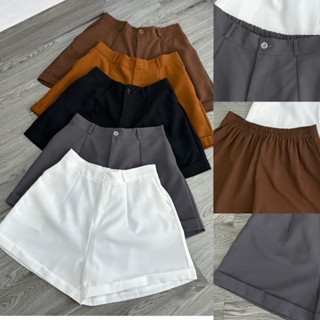 Quần Đùi Bigsize Nữ Dáng A Short Ngắn Lưng Thun Khóa Kéo Vải Fos Mềm Cạp Cao Năng Động Cá Tính Q28