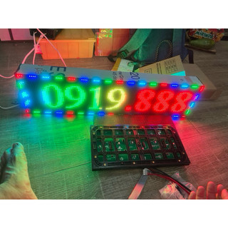 Combo biển led ma trận P5 ngoài trời 2 mặt kích thước 32x96 cm