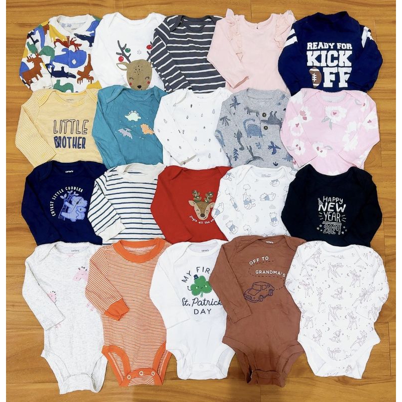 (ngẫu nhiên) bodysuit chip carter's. body bé trai, body bé gái. bodysuit xuất dư.