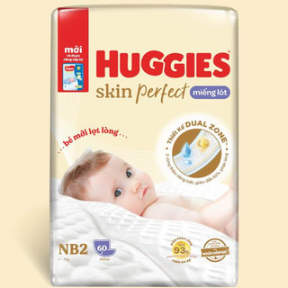 Miếng lót sơ sinh Huggies skinperfect NB2 60 miếng