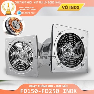 (Phiên bản INox) Quạt hút mùi Quạt hút khói công nghiệp chất lượng cao lõi đồng