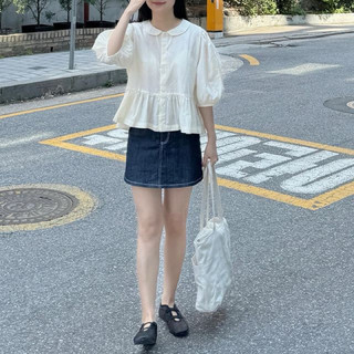 DOB - Áo blouse cúc hoa sọc nhí Kami