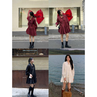 JENI DRESS-  Đầm sơmi xếp ly dễ thương