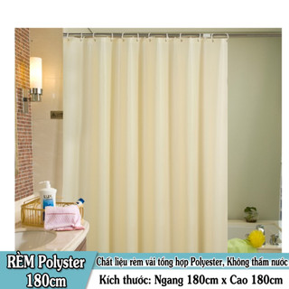 Rèm Phòng Tắm / Rèm Cửa Sổ Trắng Kem 180cm X 180cm Loại 1