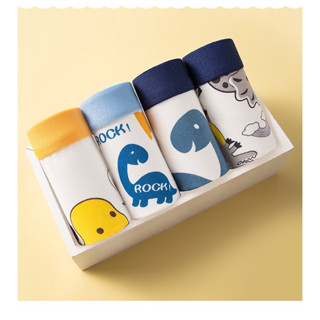 [BT22 Quần hộp cao cấp] Quần sịp bé trai, quần lót trẻ em nam, đồ bơi bé trai cotton loại 1 hình khủng long sắc màu