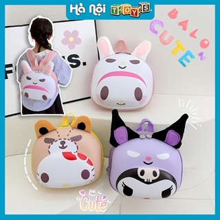 Balo học sinh tiểu học cho bé gái cấp 1 phong cách hoạt hình dễ thương hình sanrio, kuromi, hello kitty siêu nhẹ và bền
